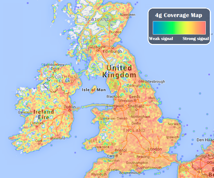 Map of the 4G Coverage